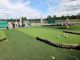 Sommerfest 2026 Mehrere Mitarbeiter beim Fußball-Kegeln
