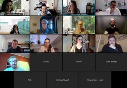 Screenshot: Teilnehmende im virtuellen Raum der Veranstaltung Punkt9