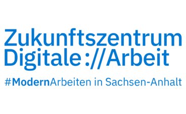Abgebildet ist das Logo des Zukunftszentrums Digitale Arbeit Sachsen-Anhalt