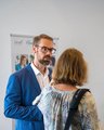 Fabian Duprée, Projektreferent ZenaB Fabian Duprée, Projektreferent ZenaB, im Gespräch mit einer Teilnehmerin der Fachtagung