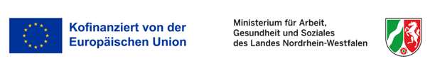 Logo Kofinanziert von der Europäischen Union | Ministerium für Arbeit, Gesundheit und Soziales des Lanes Nordrhein-Westfalen