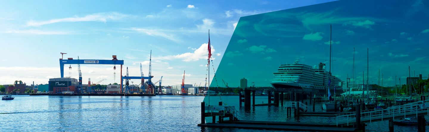 Foto des Kieler Hafens - Kiel ist Standort unserer FAW Akademie
