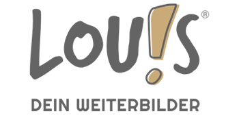 LOU!S – Clever lernen. Beruflich durchstarten. LOU!S Logo mit Slogan