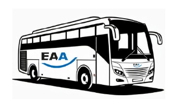 Abbildung eines Busses mit dem Logo der EAA auf der Seite