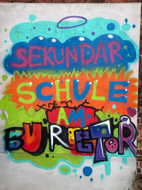 Graffiti von Schüler*innen der Sekundarschule Am Burgtor