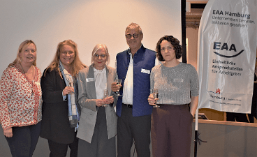 Foto: Mitarbeiterinnen der EAA mit Leitung Integrationsamt u.a.