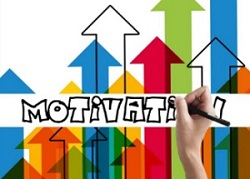 Illustration: Hand schreibt Motivation