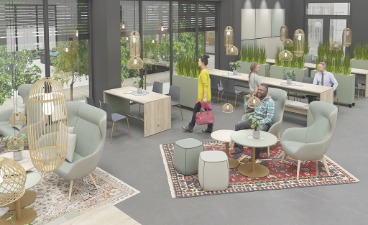 Open Space Büro Zukünftige Büroräume und Arbeitsplätze
