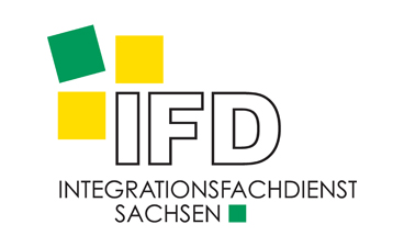 Das Logo des Integrationsfachdienstes ist zu sehen.