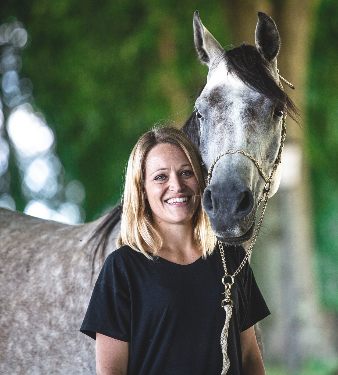 Christina Benstöm mit Malik, ihrem Pferd